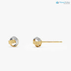 Gold Knot Stud Two-Tone Gold Interwoven Knot Earrings - DisneyValley