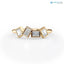 Gold Lab Diamond Stackable Ring emerald Modern Minimalist Ring DisneyValley