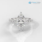 Gold Marquise Brilliant IGI Certified Lab Grown Diamond Engagement Ring - DisneyValley