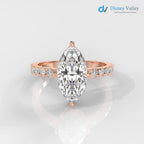 Gold Marquise Brilliant IGI Certified Lab Grown Diamond Engagement Ring - DisneyValley