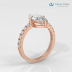 Gold Marquise Brilliant IGI Certified Lab Grown Diamond Engagement Ring - DisneyValley