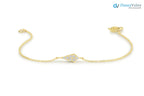 Gold Pave Dainty round lab grown Diamond Bracelet - DisneyValley