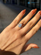 Gold Radiant Brilliant IGI Certified Lab Diamond Engagement Ring - DisneyValley