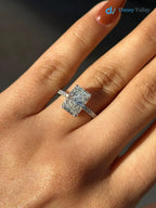 Gold Radiant Brilliant IGI Certified Lab Diamond Engagement Ring - DisneyValley