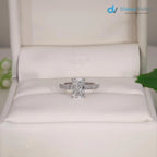 Gold Radiant Brilliant IGI Certified Lab Diamond Engagement Ring - DisneyValley