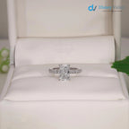 Gold Radiant Brilliant IGI Certified Lab Diamond Engagement Ring - DisneyValley
