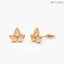 Gold Triple Teardrop Stud Minimalist Trio Dainty Petal Stud Earrings - DisneyValley