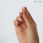 Gold Triple Teardrop Stud Minimalist Trio Dainty Petal Stud Earrings - DisneyValley
