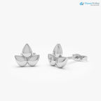 Gold Triple Teardrop Stud Minimalist Trio Dainty Petal Stud Earrings - DisneyValley
