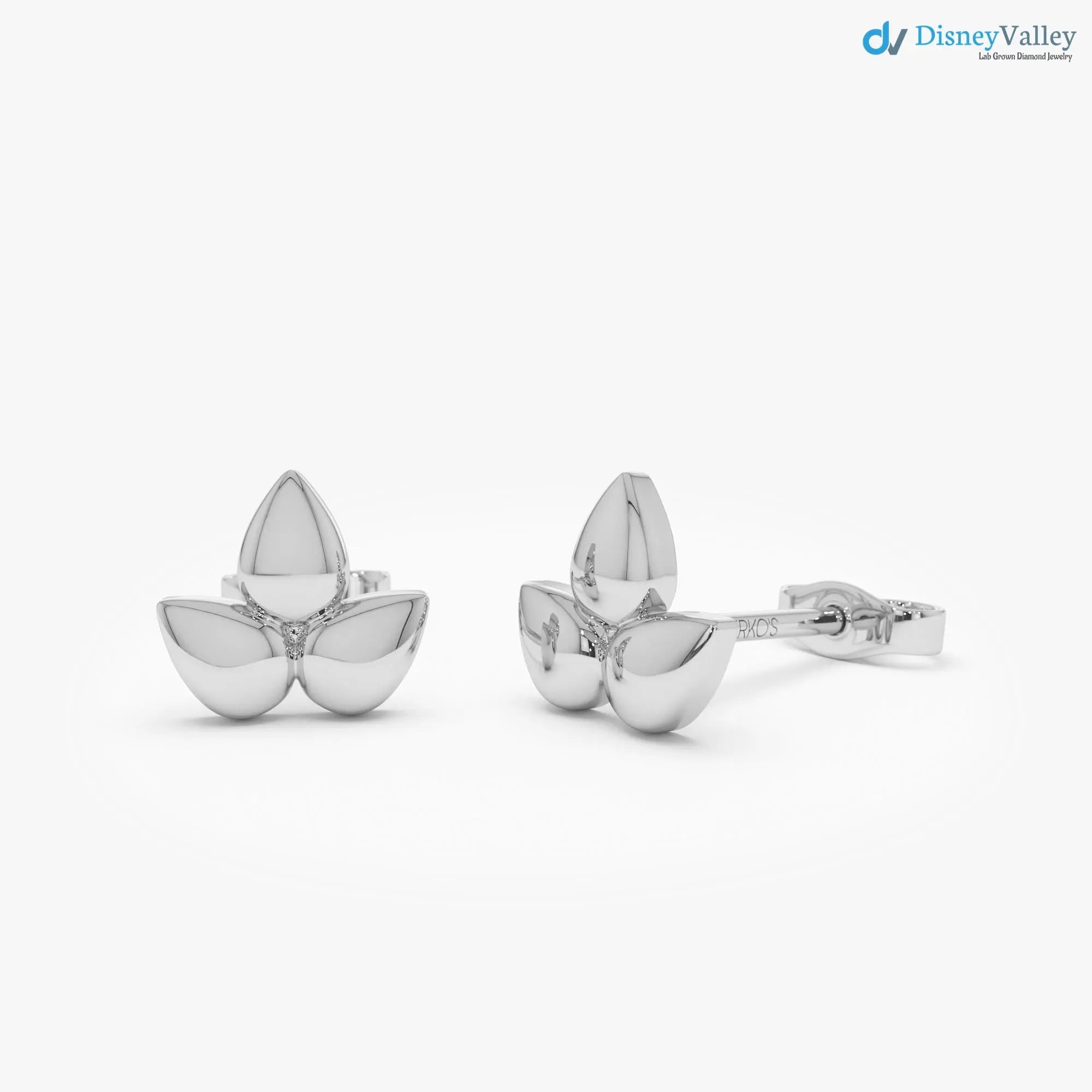 Gold Triple Teardrop Stud Minimalist Trio Dainty Petal Stud Earrings - DisneyValley