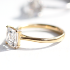 1.50 CT Princess Moissanite Solitaire Engagement Ring