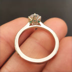 Oval Diamond Ring with Solitaire Setting
