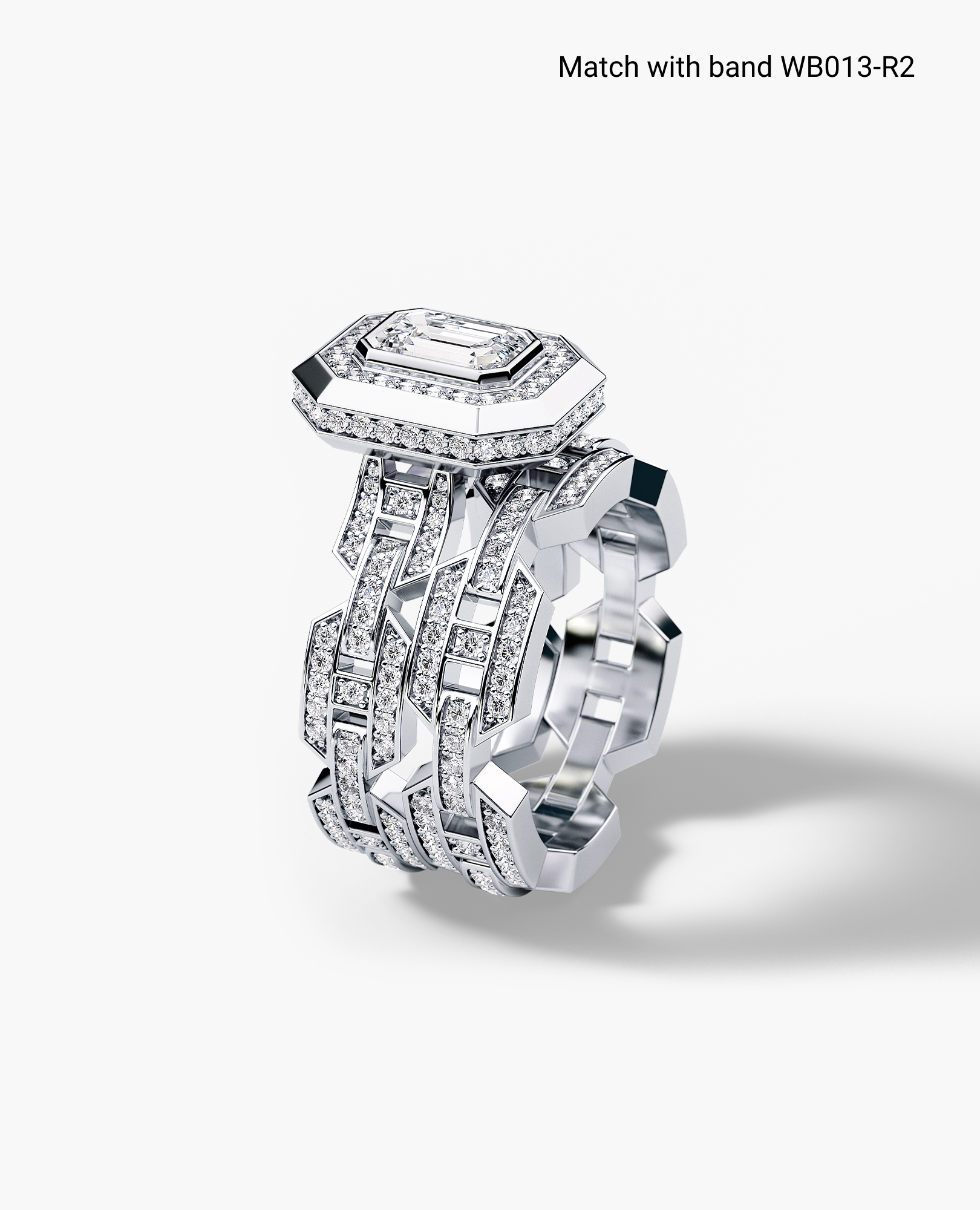 BRIGGS Emerald Cut Diamond Gold Engagement Ring