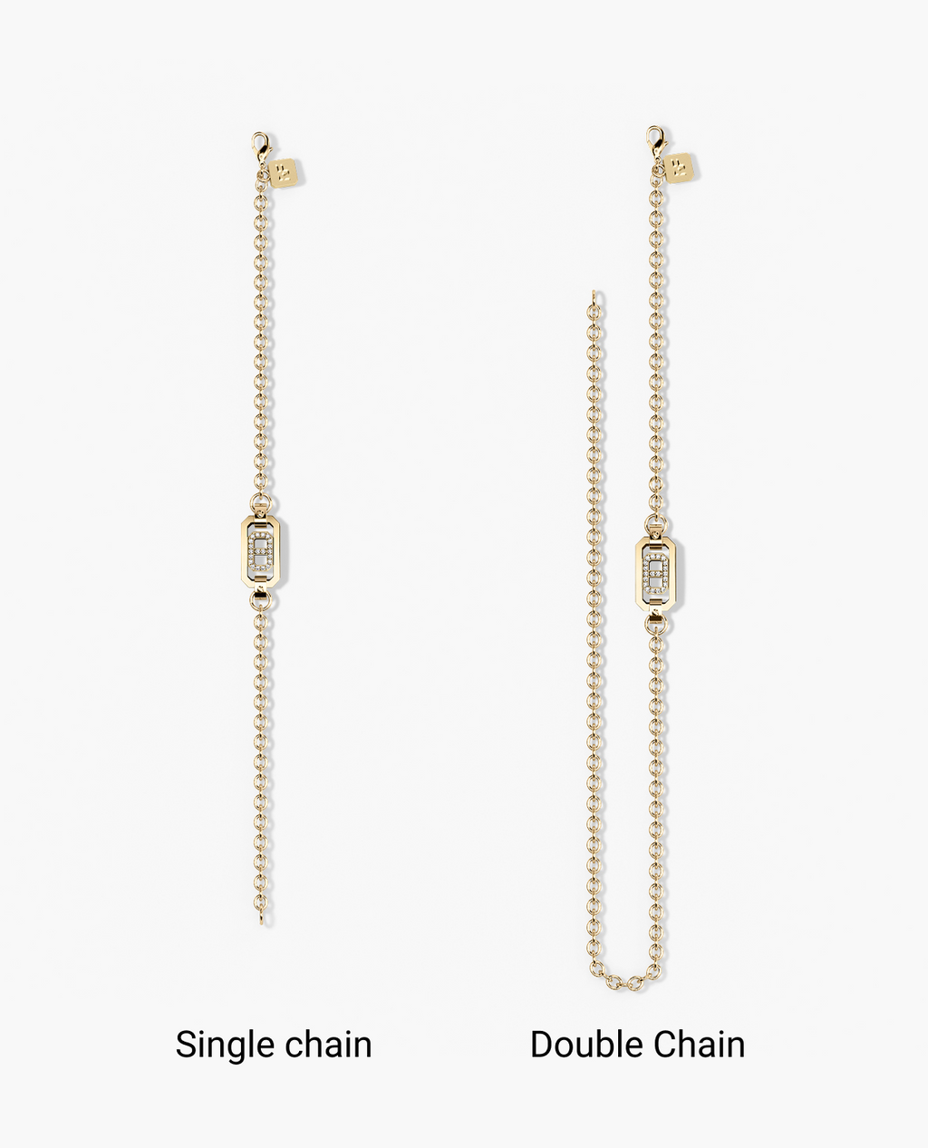 BRIGGS Gold Charm Bracelet with 0.10ct Diamonds