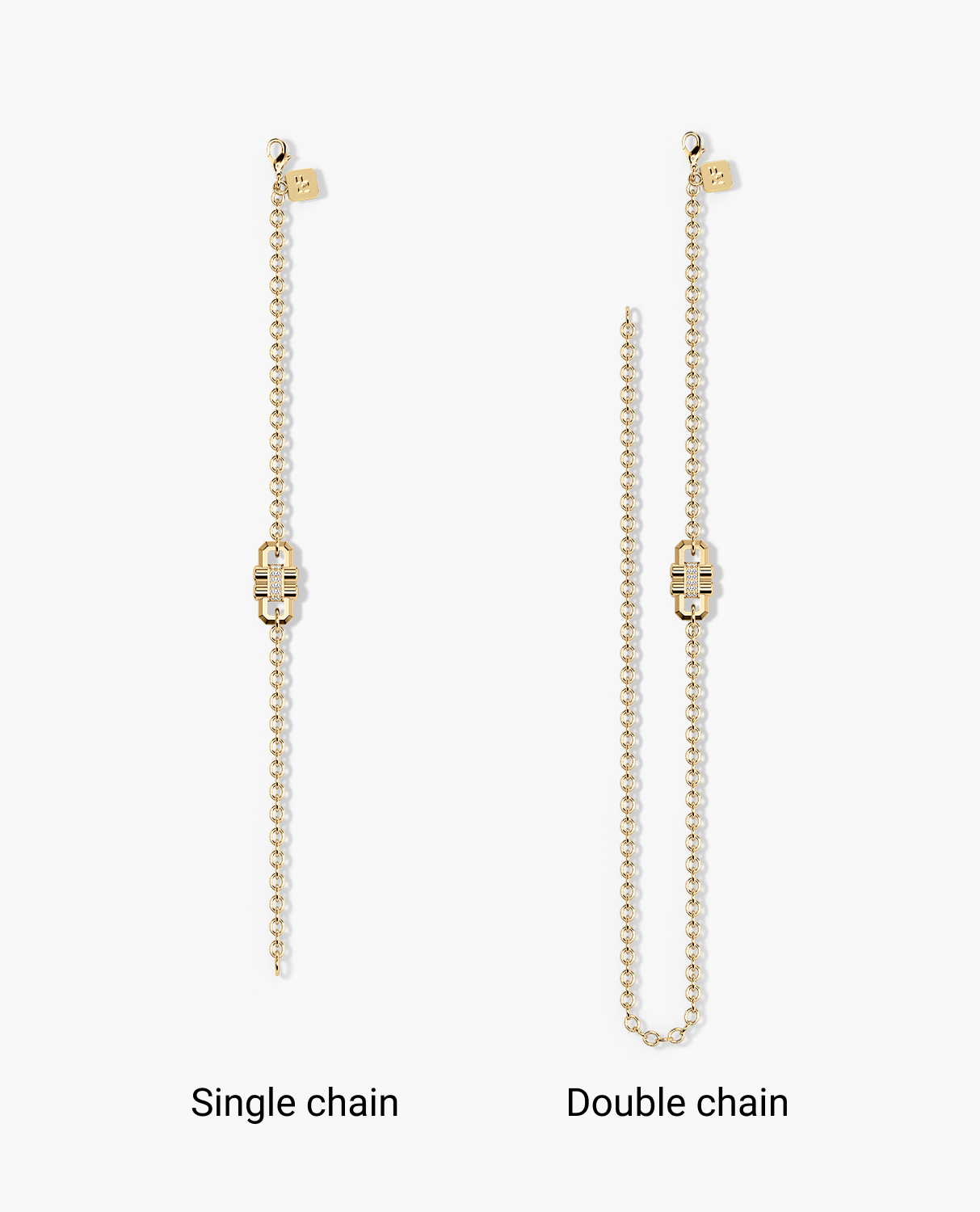 MOSS Gold Charm Bracelet with 0.12ct Diamonds