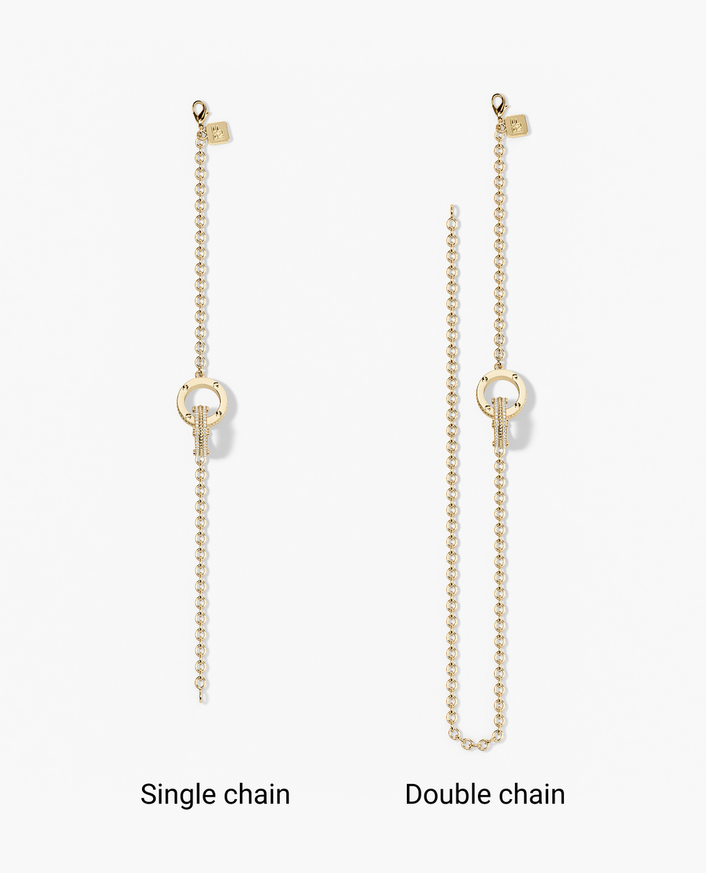 ROPES Gold Charm Bracelet with 0.20ct Diamonds