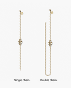 ROPES Gold Charm Bracelet with 0.05ct Black Diamonds