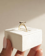 1.67-3.67 CT Radiant Cut Lab Grown Diamond Bezel Engagement Ring