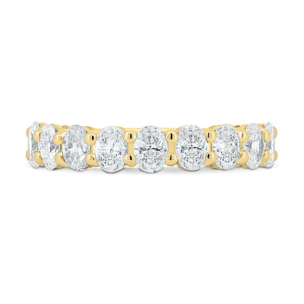 1.35 TCW Oval CVD Diamond Full Eternity Wedding Band