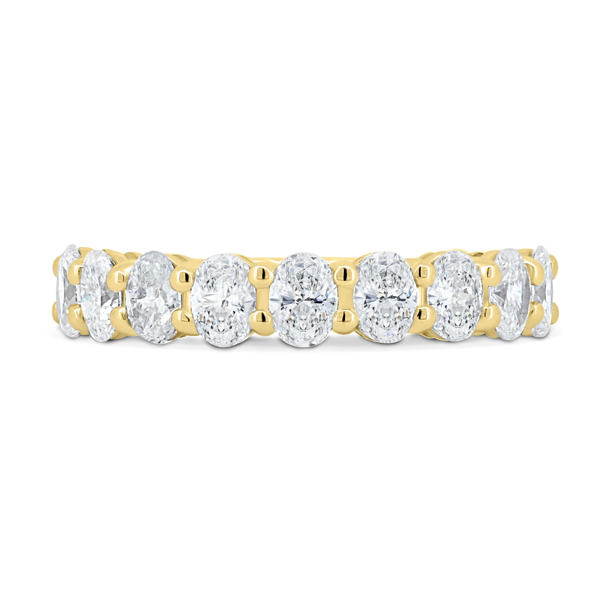 1.35 TCW Oval CVD Diamond Full Eternity Wedding Band
