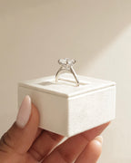 2.0-4.0 CT Princess Cut Lab Grown Diamond Hidden Halo Engagement Ring