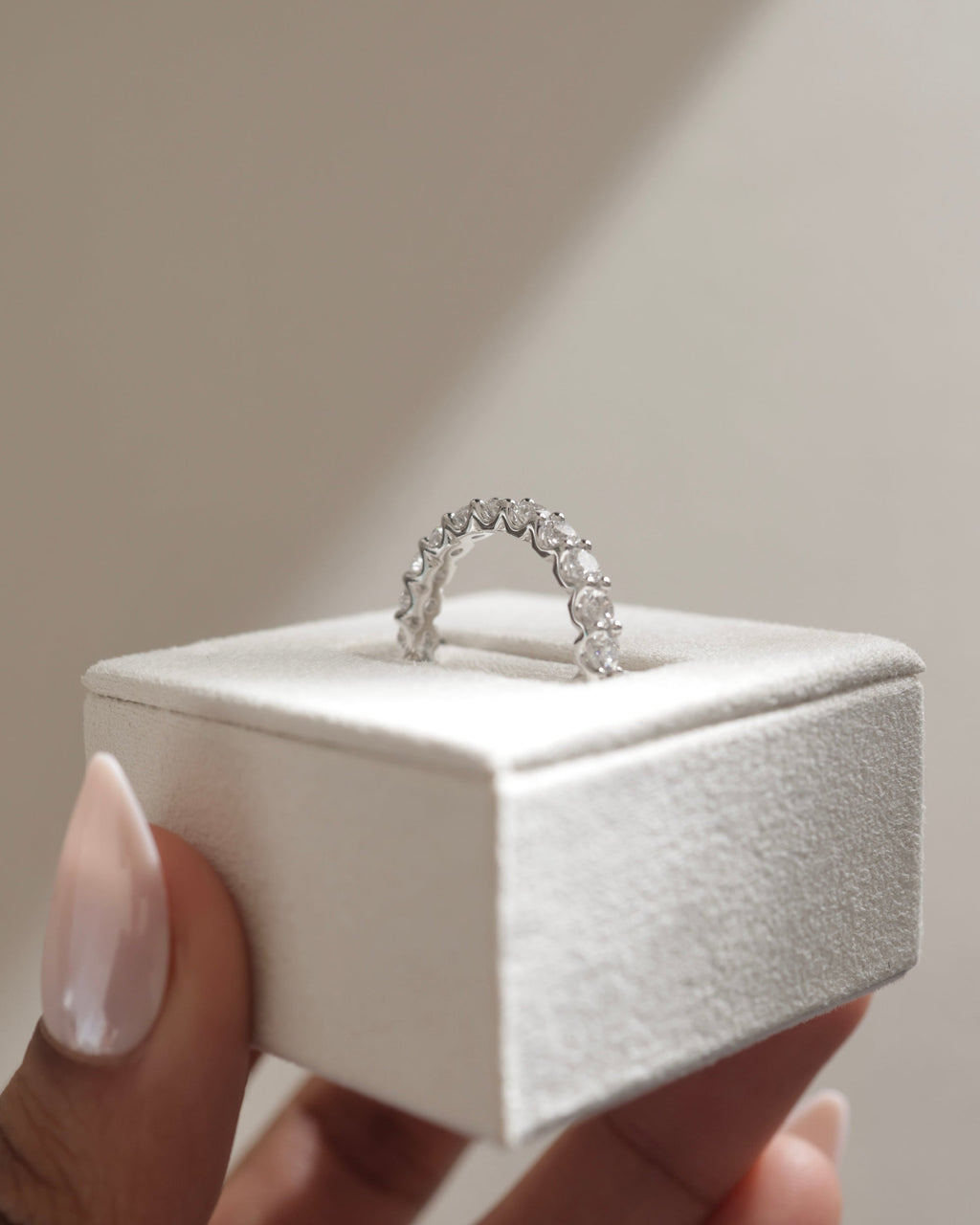 1.50 TCW Round CVD Diamond Full Eternity Wedding Band