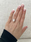 1.20-3.20 CT Oval Cut Lab Grown Diamond Hidden Halo & Pave Engagement Ring