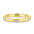 0.10 TCW Round CVD Diamond Flush Wedding Band