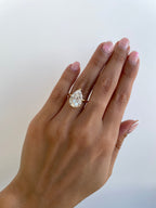 2.75-5.75 CT Pear Cut Lab Grown Diamond Solitaire Engagement Ring
