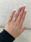 1.74-3.74 CT Oval Cut Lab Grown Diamond Pave Setting Engagement Ring