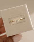 0.38 TCW Round CVD Diamond Curved Wedding Band