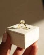 1.50-3.50 CT Asscher Cut Lab Grown Diamond Solitaire Engagement Ring