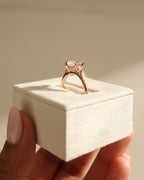 1.50-3.50 CT Marquise Cut Lab Grown Diamond Three Stone Engagement Ring