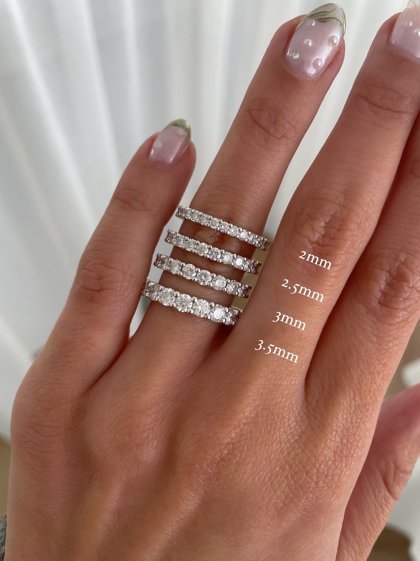 1.50 TCW Round CVD Diamond Full Eternity Wedding Band