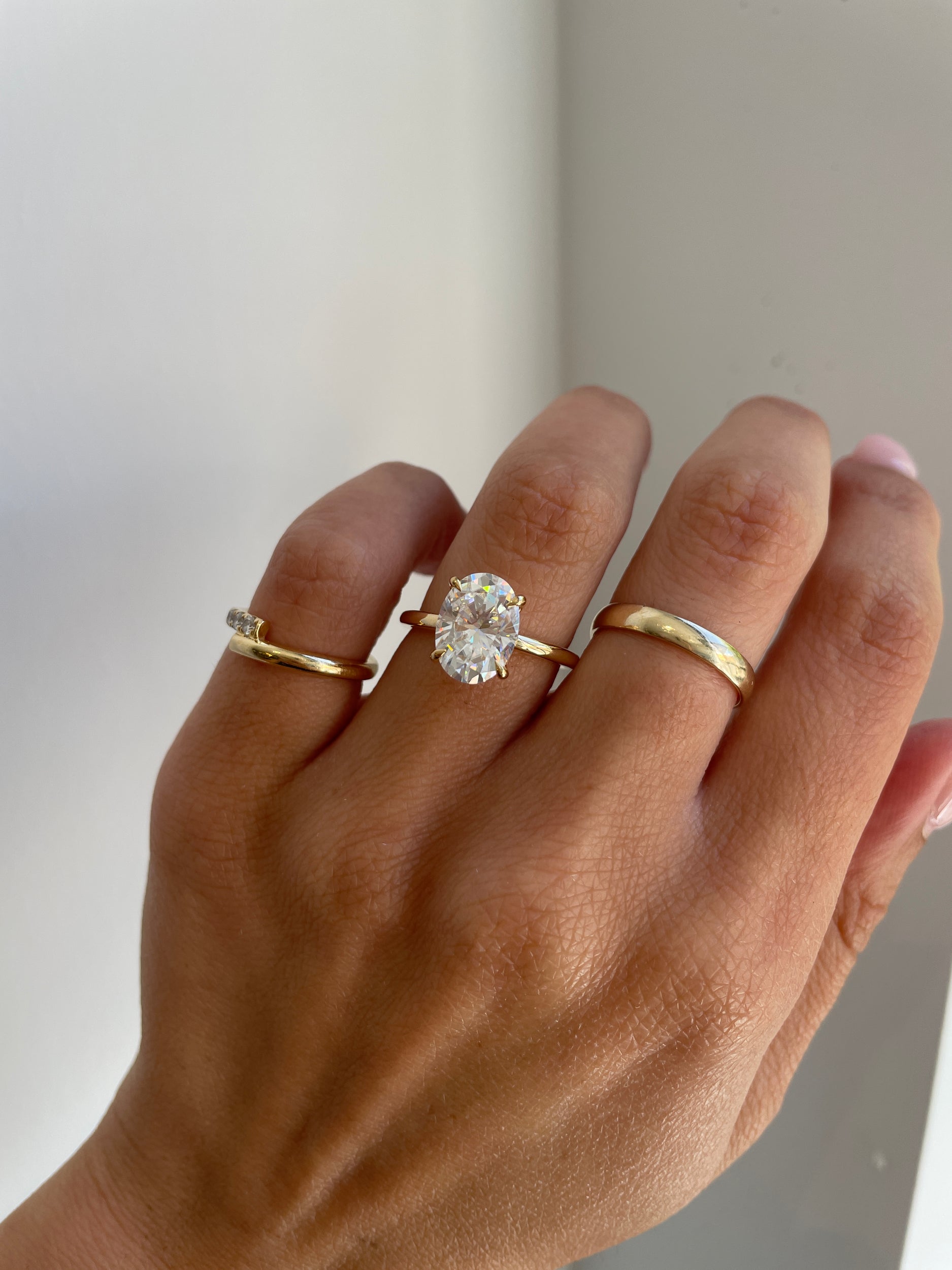 1.30-3.30 CT Oval Cut Lab Grown Diamond Solitaire Engagement Ring
