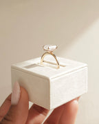 1.0-3.0 CT Emerald Cut Lab Grown Diamond Hidden Halo Engagement Ring