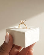 3.0 CT Radiant Cut Lab Grown Hidden Halo & Pave Engagement Ring