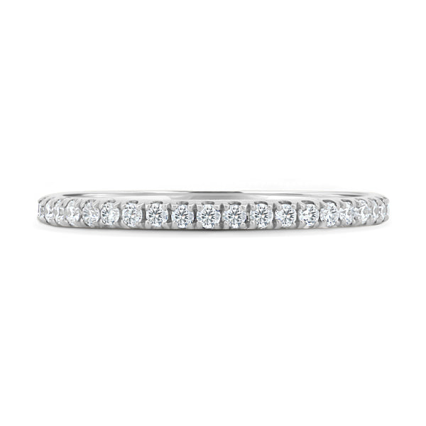 0.30 TCW Round CVD Diamond Half eternity Wedding Band