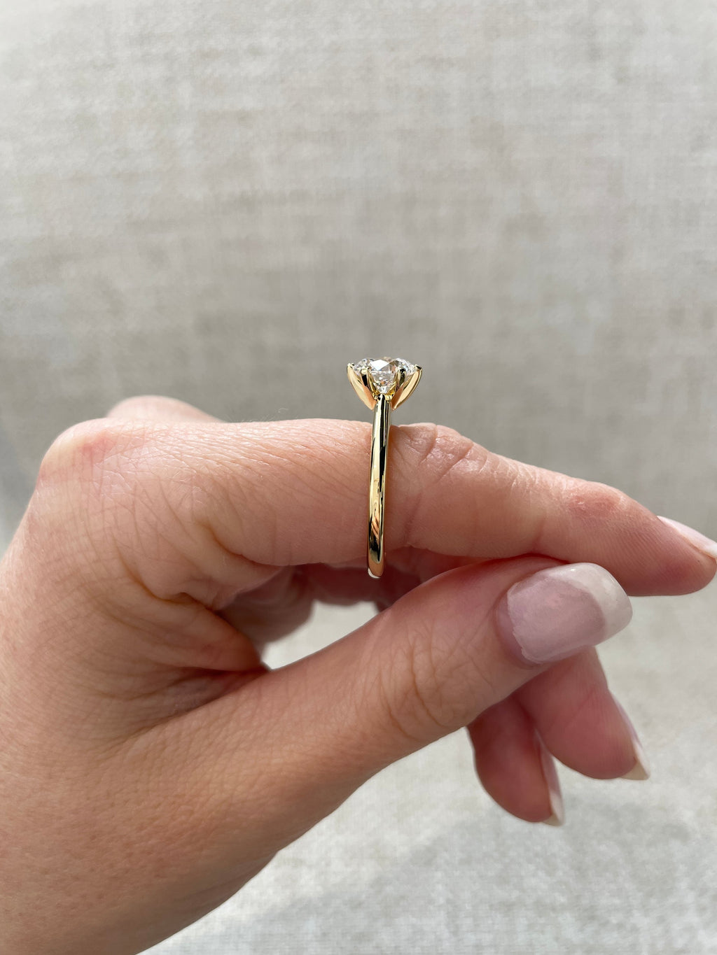 1.57 CT Round Cut Lab Grown Solitaire Engagement Ring