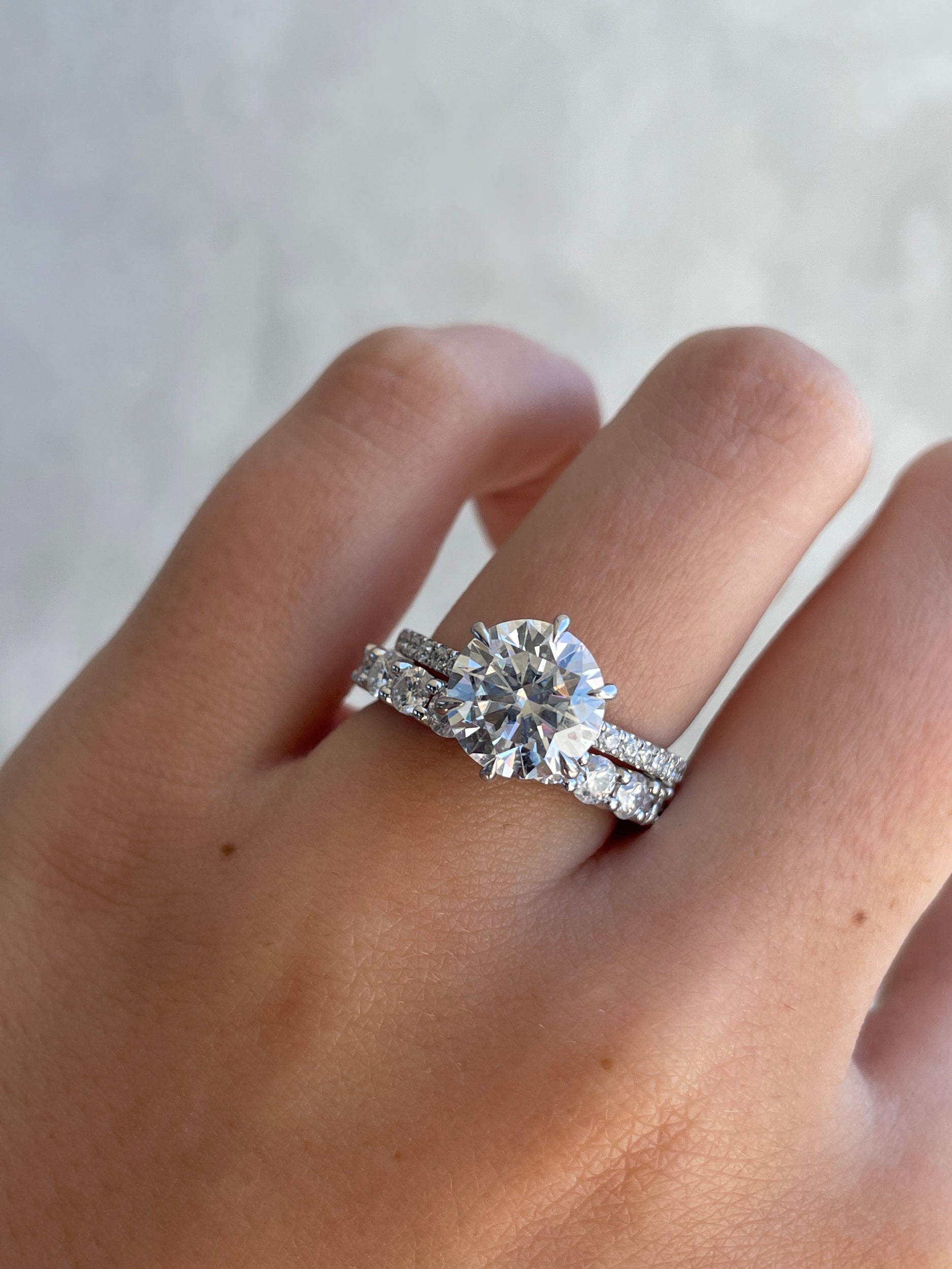 1.50 TCW Round CVD Diamond Full Eternity Wedding Band
