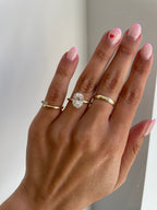 1.30-3.30 CT Oval Cut Lab Grown Diamond Solitaire Engagement Ring