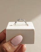 0.76 TCW Marquise & Round CVD Diamond Half eternity Wedding Band