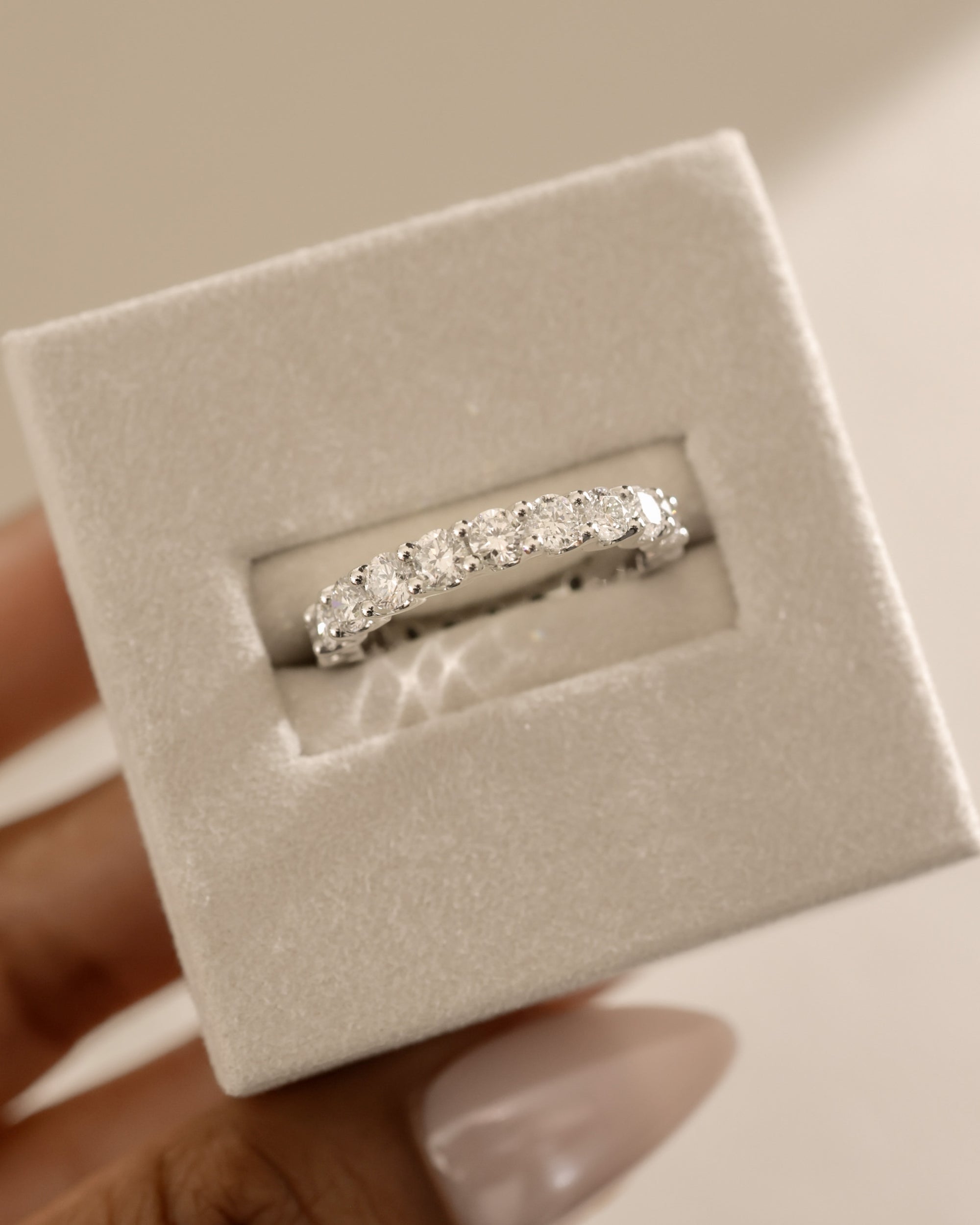 1.50 TCW Round CVD Diamond Full Eternity Wedding Band