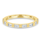 0.32 TCW Baguette CVD Diamond Bar Wedding Band