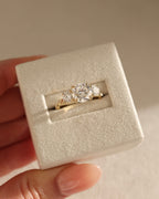 1.80-3.80 CT Round Cut Lab Grown Three Stone Engagement Ring