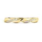 0.10 TCW Round CVD Diamond Twisted Wedding Band