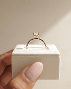 2.0-4.0 CT Cushion Cut Lab Grown Diamond Hidden Halo & Pave Engagement Ring
