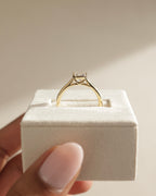 1.0-3.0 CT Emerald Cut Lab Grown Diamond Bezel Solitaire Engagement Ring