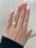 1.64-3.64 CT Emerald Cut Lab Grown Diamond Hidden Halo & Pave Engagement Ring