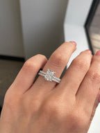 0.30 TCW Round CVD Diamond Half eternity Wedding Band